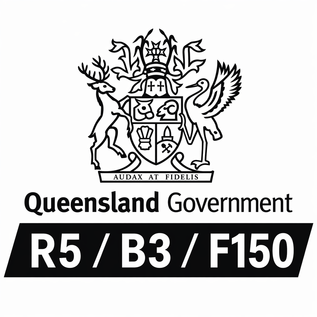 Heraldic emblem of Queensland Government showcasing integrity