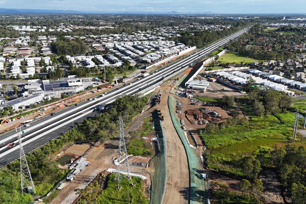 Kilcoy Bridge Replacement, SE Qld 467 Bruce Highway On Ramp Retaining Wall in progress 4
