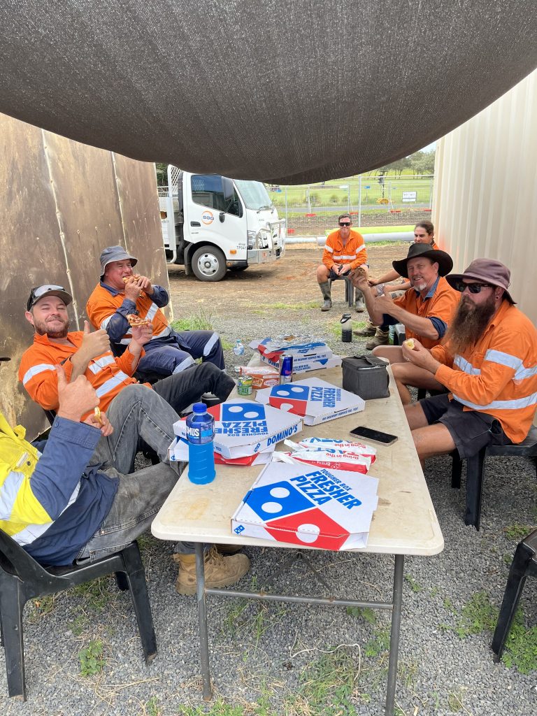 Kilcoy Bridge Replacement, SE Qld 400 Bundy Pizza as thanks